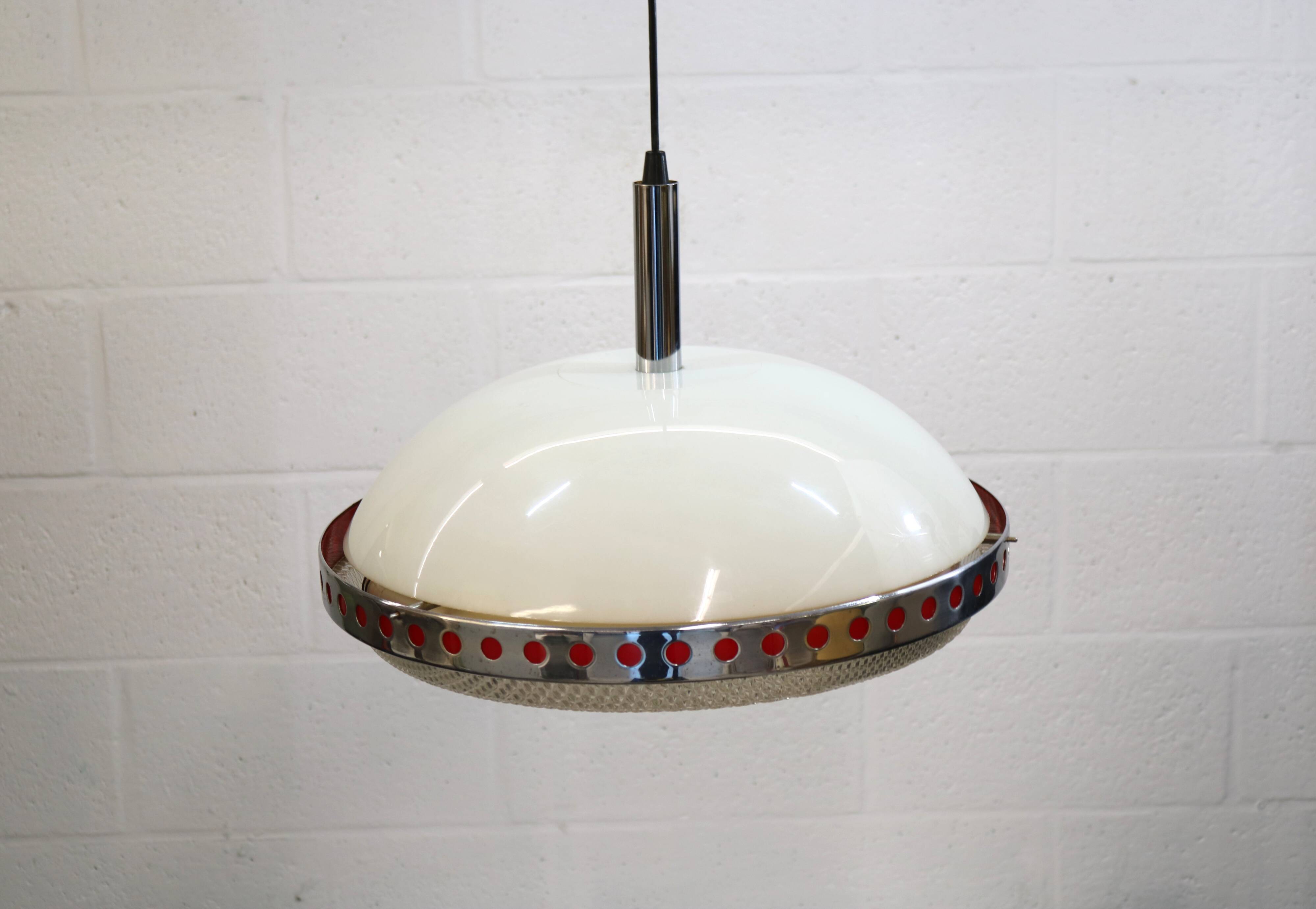 Space age plastic UFO ceiling lamp *** Massive *** Belgian design