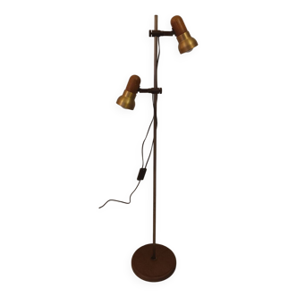 Leuchten floor lamp 1990 in wood and brass