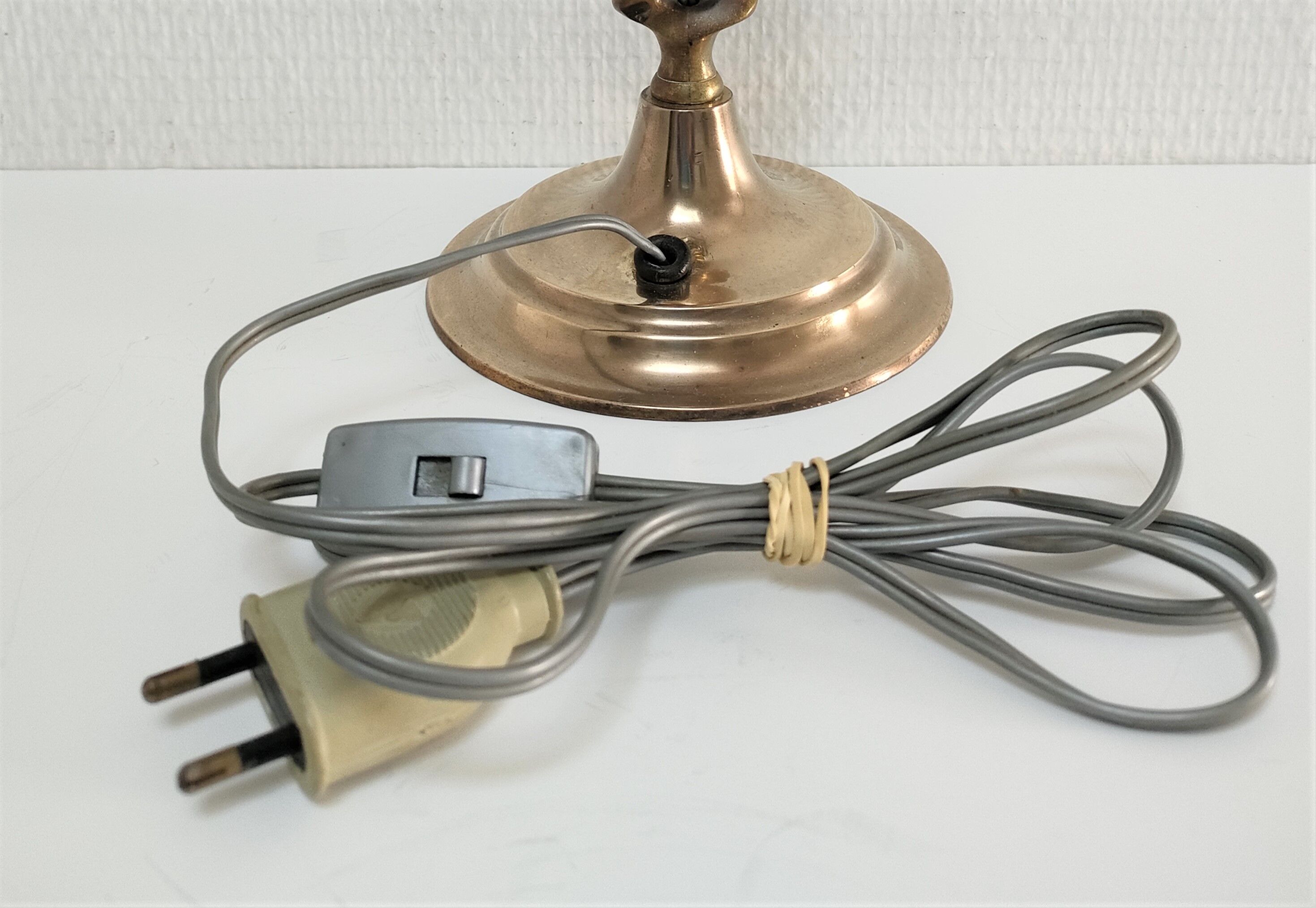 Lampe lanterne laiton et verre début XXème