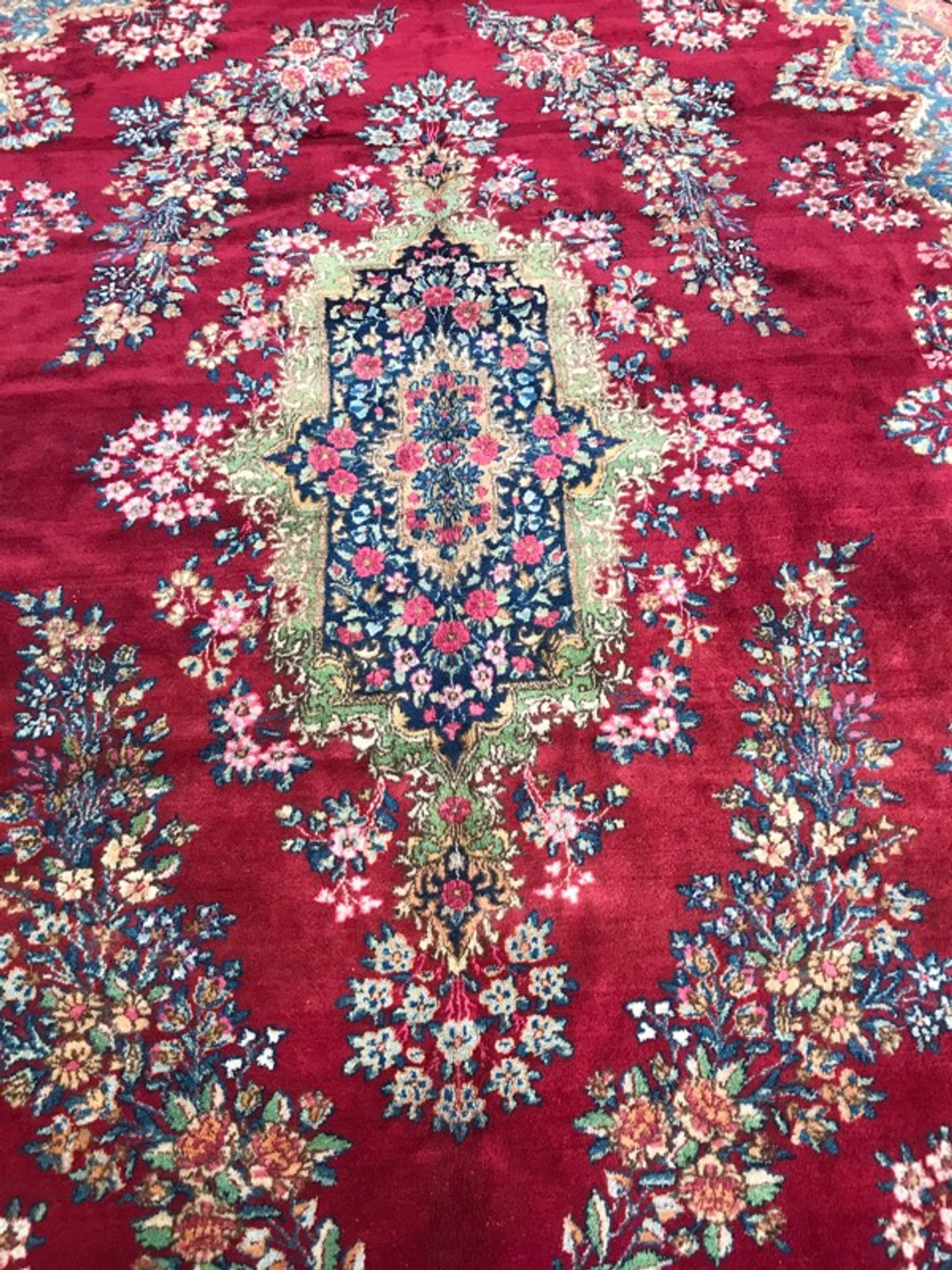 Old carpet Kirman late 270x380 cm