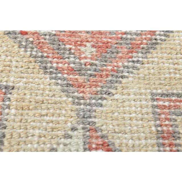 Turkish Vintage Runner 70's Runner, Geometric Runner 100x360