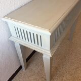 Beautiful console in gray-green patinated wood