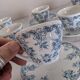 6 cups and saucers Rivanel in vintage 70's opaline