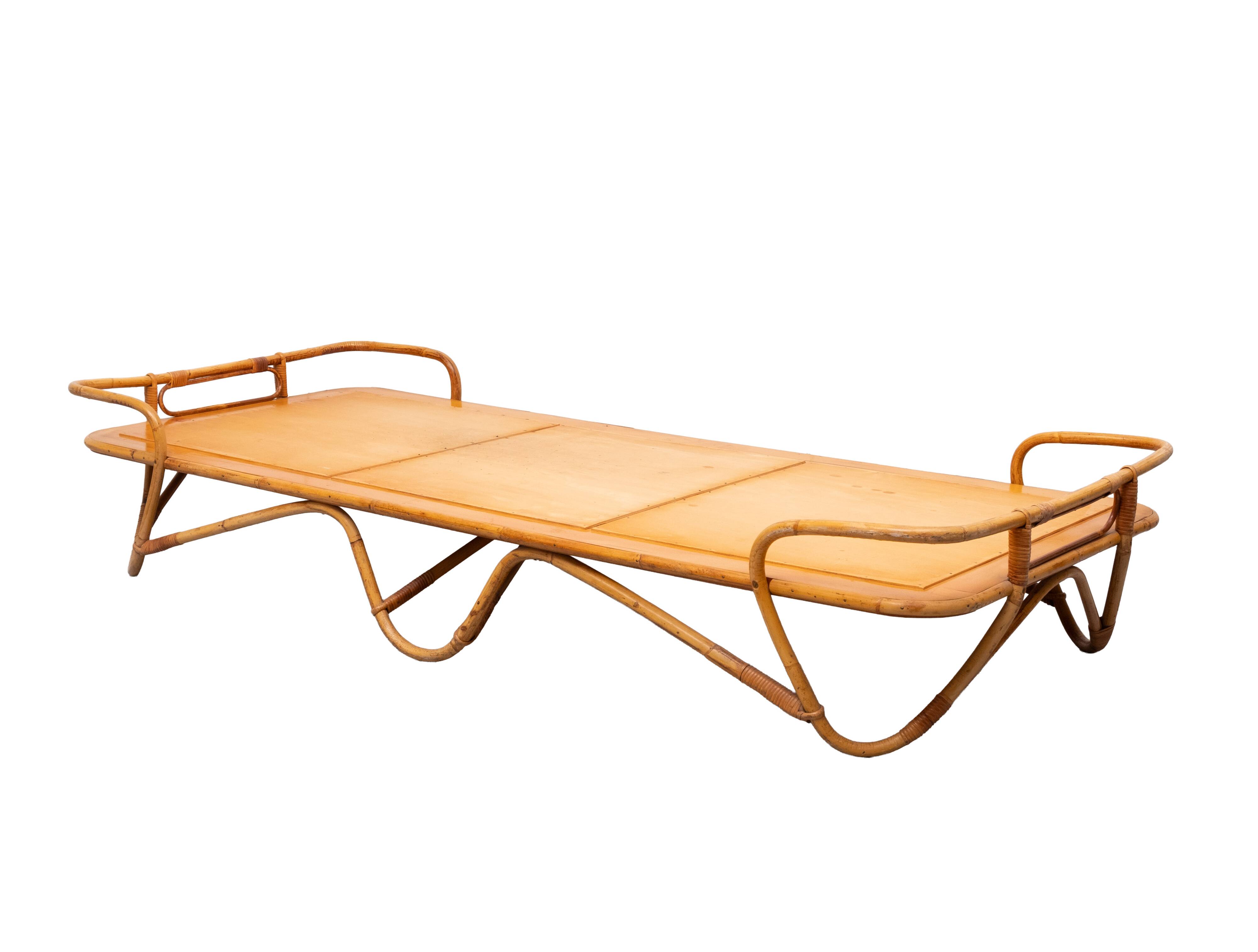 Rohé daybed rattan bed rotan Noordwolde 1950s Holland