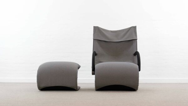 Fauteuil zen avec repose-pieds par claude brisson pour ligne roset