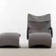 Zen easy chair with footrest by claude brisson for ligne roset
