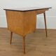 Bureau et chaise Baumann Pégase rouges, pieds compas