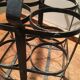Metal bottle basket and wooden handle