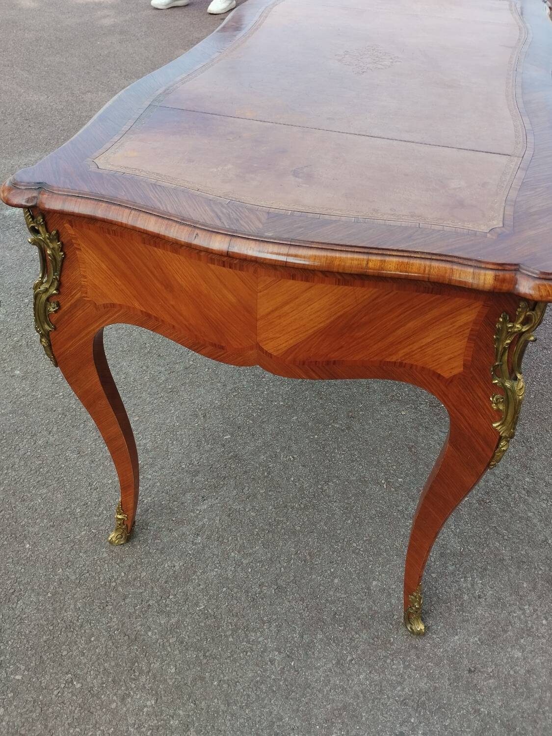 antique Louis XV style marquetry desk