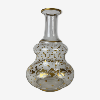 Carafe en verre et dorures