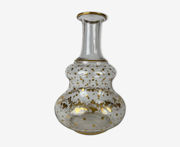Carafe en verre et dorures