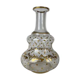 Carafe en verre et dorures