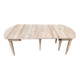 Renovated square extendable dining table in raw solid cherry wood, Louis XVI style.