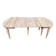 Renovated square extendable dining table in raw solid cherry wood, Louis XVI style.