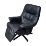 Leather reclining vintage armchair