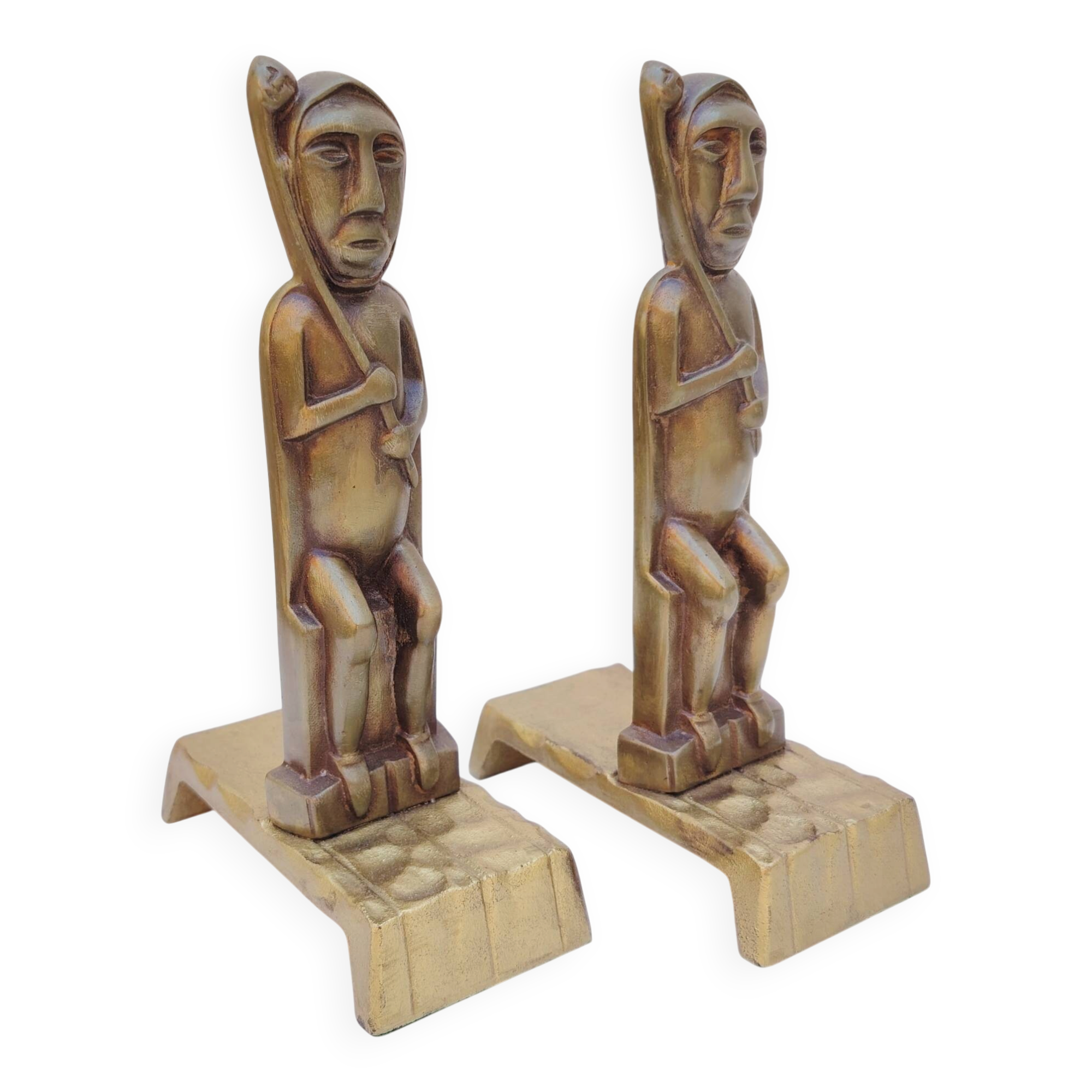 Pair of bronze bookends, Anton Prinner, design