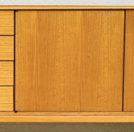 Vintage Scandinavian sideboard in blond teak