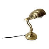 1950s brass "shell" desk lamp, vintage lighting