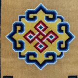 Rare Mongolian Rug 200x105 cm, Vintage Old Tribal