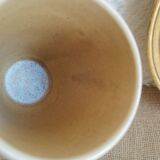 Lot de 2 timbales, verres en grès