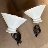 Pair of opaline suspensions