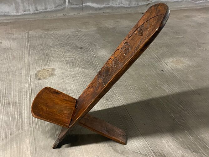 Chaise africaine vintage 1950