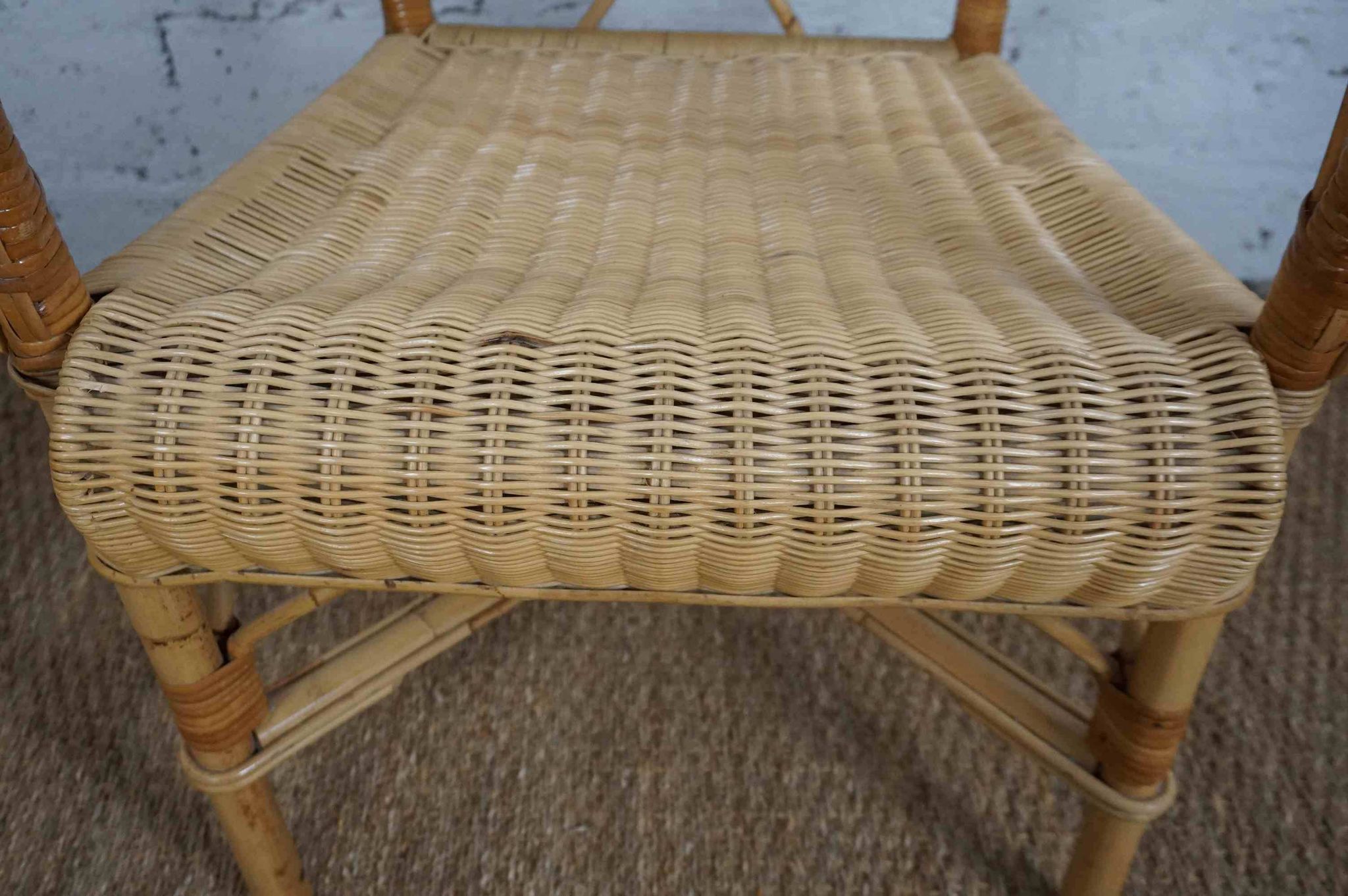 Fauteuil en rotin années 1950