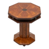 Table d'appoint Art Déco en loupe de bois
