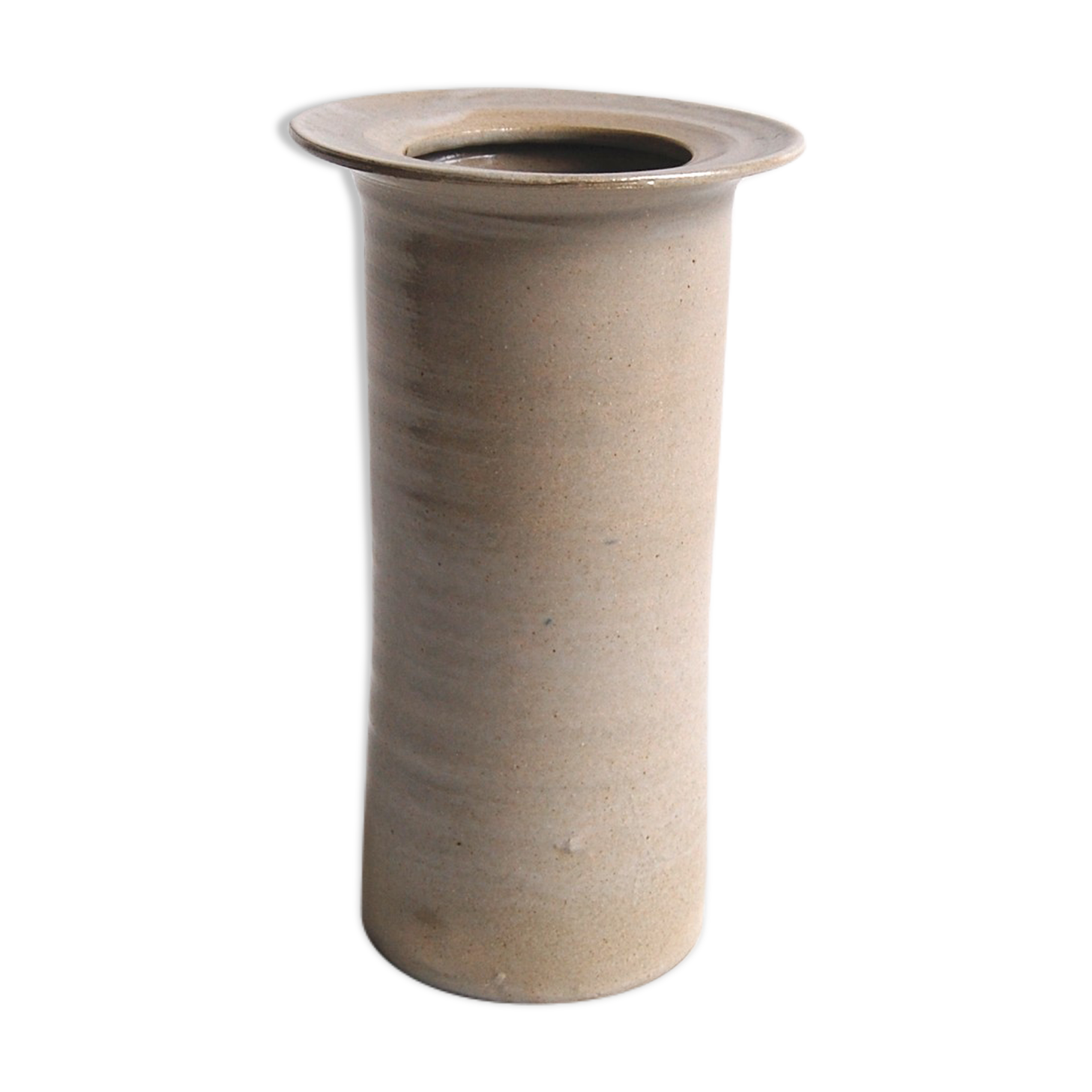 Vintage roll vase gray-beige tone