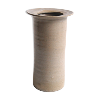 Vintage roll vase gray-beige tone