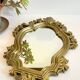 MIROIR Vintage Doré Style ROCAILLE