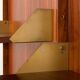 Italian mid-century teak wall unit on panels, 1970s