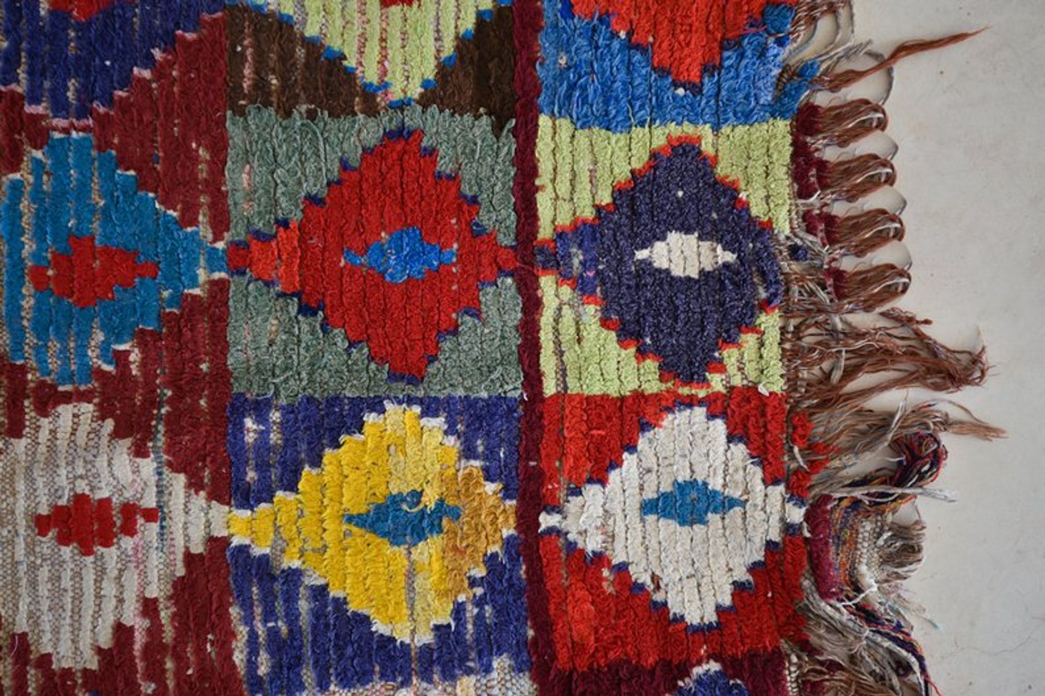 Carpet Moroccan Boucherouite 200 cm x 90cm