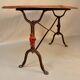 9 tables bistrot en bois et fer forgé, 1900