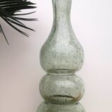 Vase, vintage soliflore in blown glass, bubbled