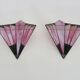 Pair of vintage Tiffany-style Art Deco glass paste wall sconces