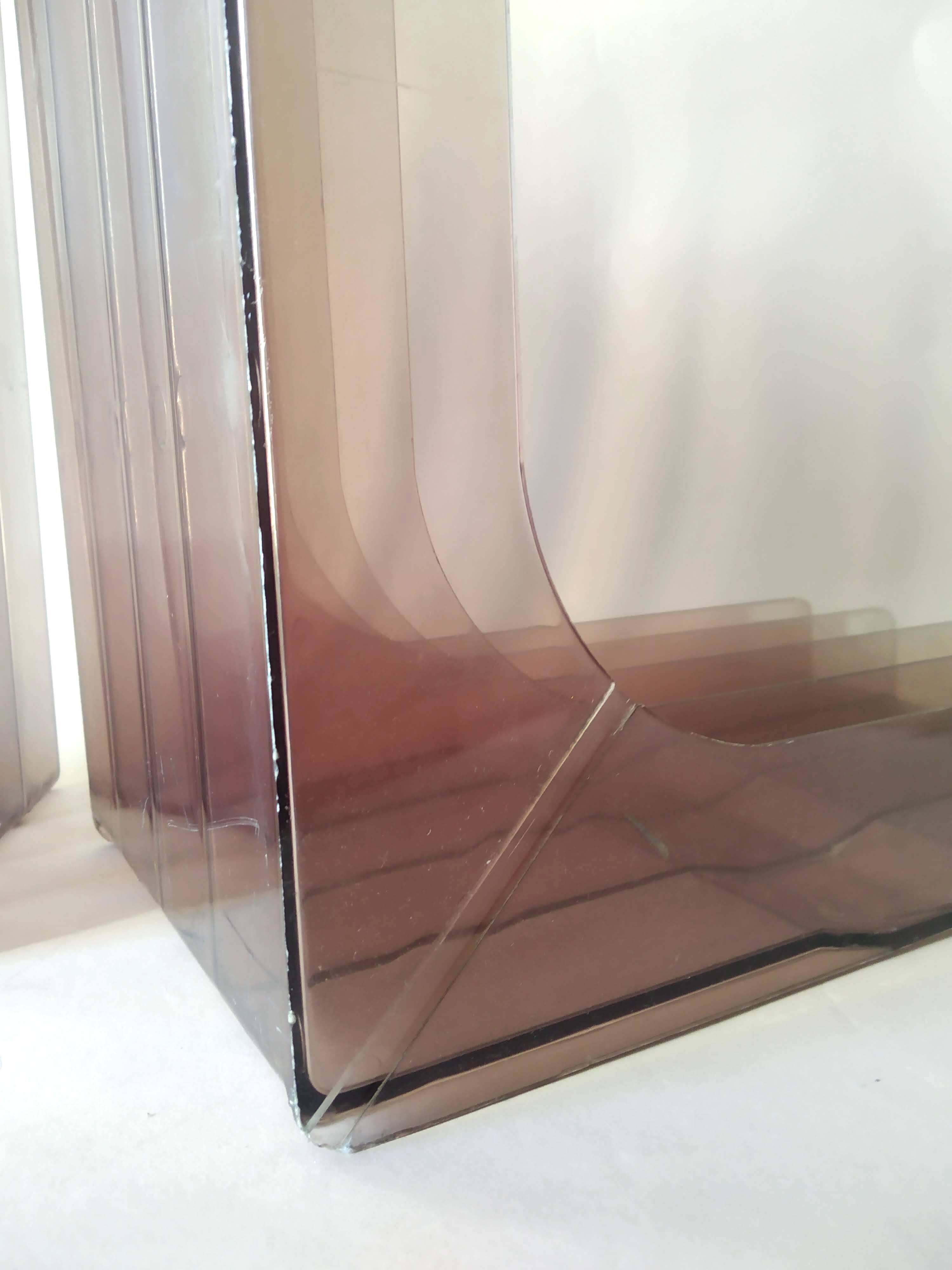 Set of 2 plexiglass vinyl record holders