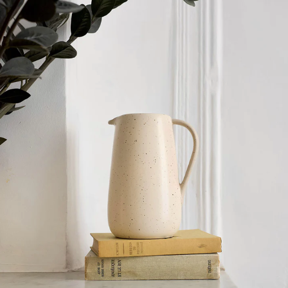 Ceramic pitcher mediterranea speckled - oustao