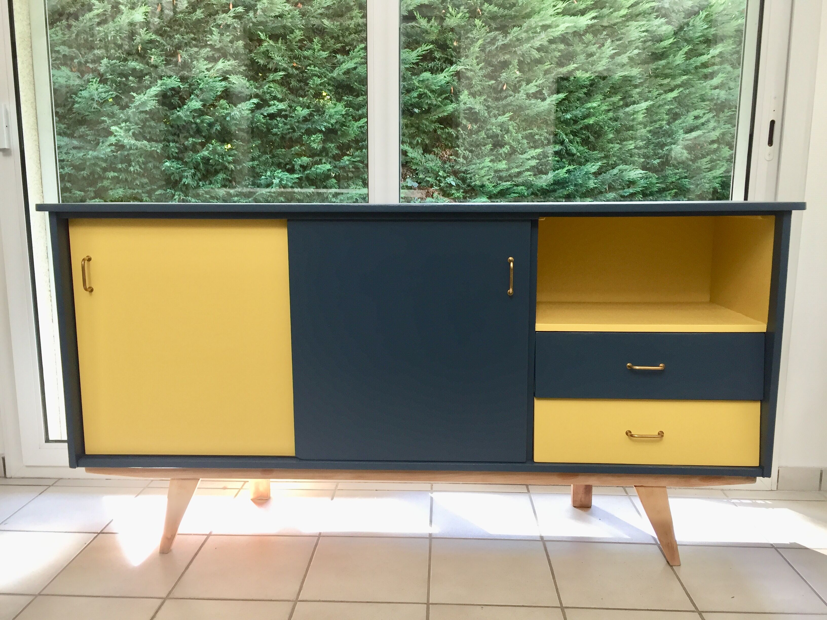 Vintage compass feet sideboard