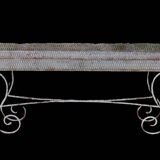 Old large iron planter