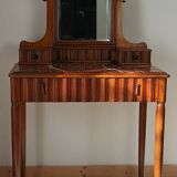 Retro cherry marble wood dressing table