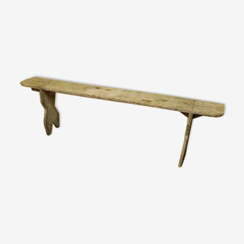 Antique French Softwood Bench, 19th Century