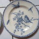 Plates earth fire batch of 6 birds vintage decorations