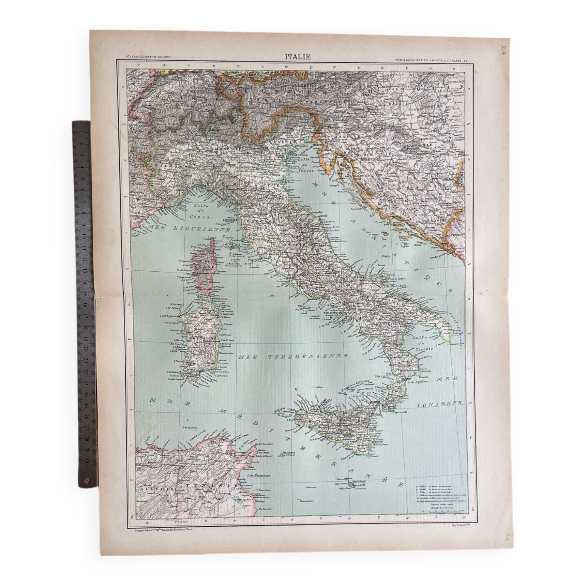 1891 - Map of Italy after the Risorgimento