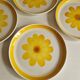 Set of 10 Flat Plates Sarreguemines Model Roseline