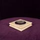 Square Italian Travertine Ashtray with Removable Metal Dish 1970