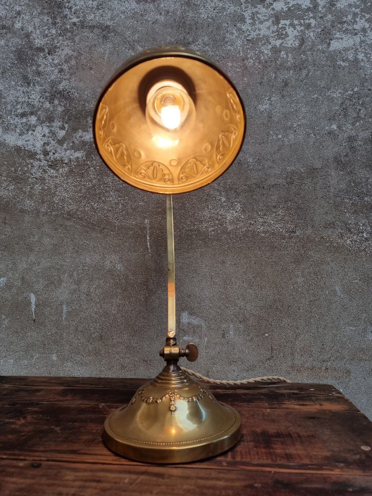 Antique table lamp copper desk lamp