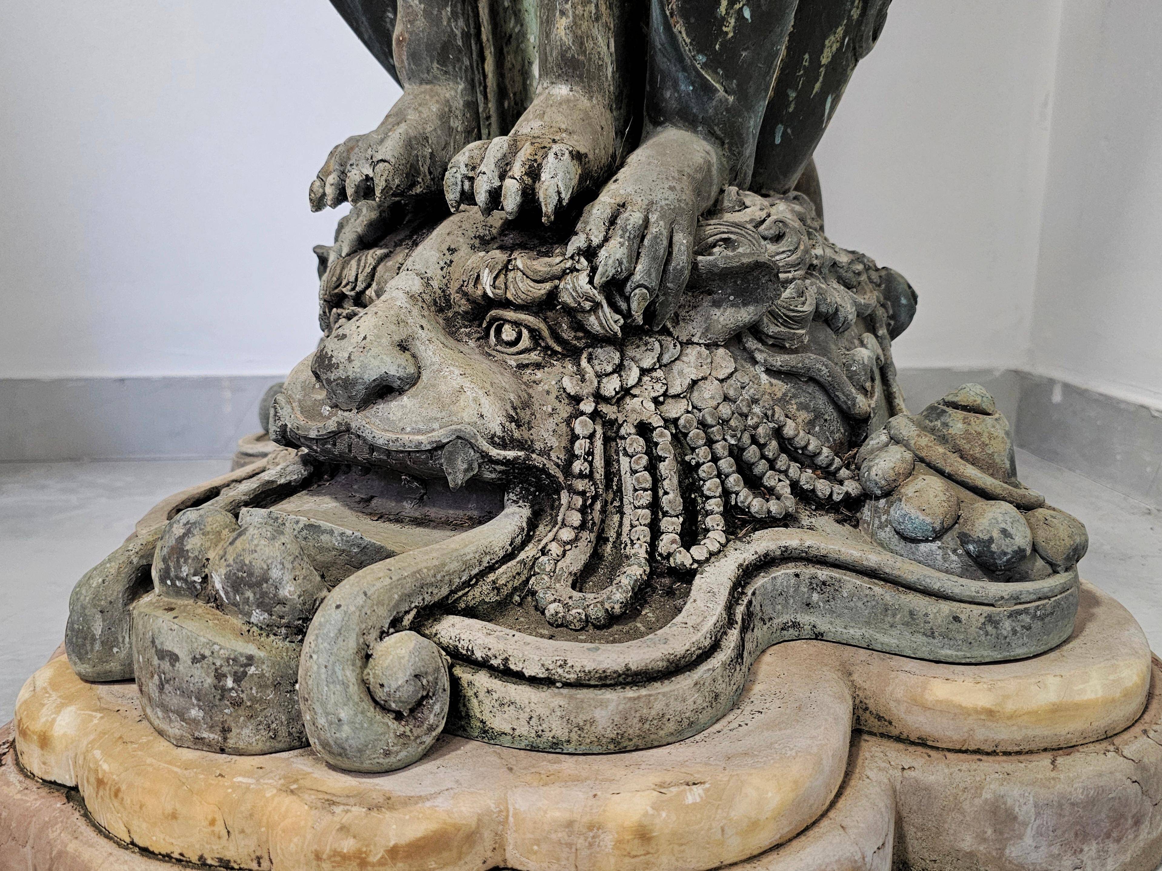 Empire style bronze jardinières, bronze and marble, 1805