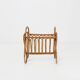French Vintage fifties rattan magazine rack