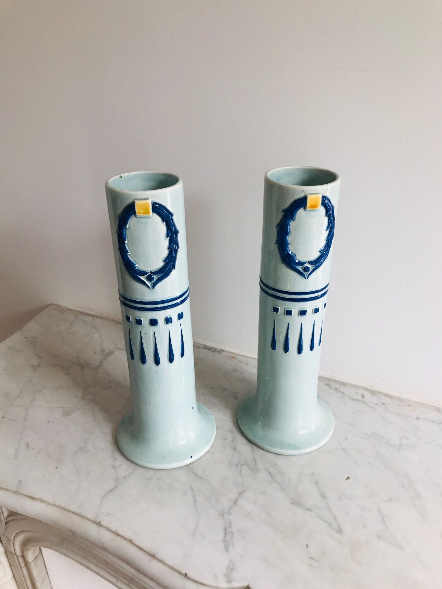Pair of ceramic vases, 50s
